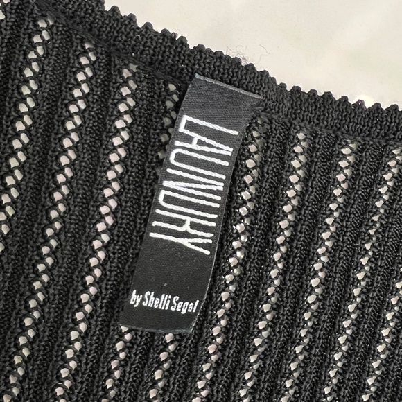 Crochet Laundry, by Shelli Segal Black Sweater, Size - Picture 4 of 5